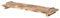 Bandeja de madera L60 cm de largo, color marrón natural, flameada, bandeja para servir, decoración de cocina, estilo vintage, estilo rústico, asas