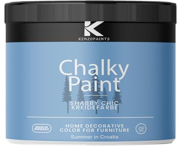 Contura KenzoPaints Kreidefarbe Möbel Farbe 250ml. Trend Farbtöne 2025 Möbellack Holz- Lack Shabby Chic Matt (Summer in Croatia, 250ml.)