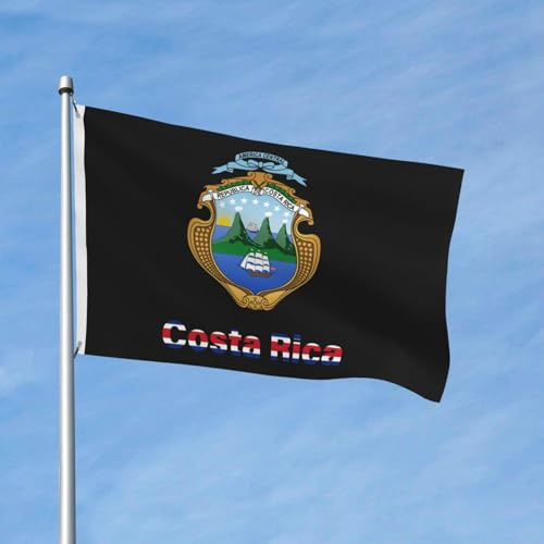 Weatherproof Parade Flag Nationales Emblem Costa Costa Rica Pride Flag Langlebig Banner Fahne Für Hauswanddekoration, Garten, Party, 3X5 Ft