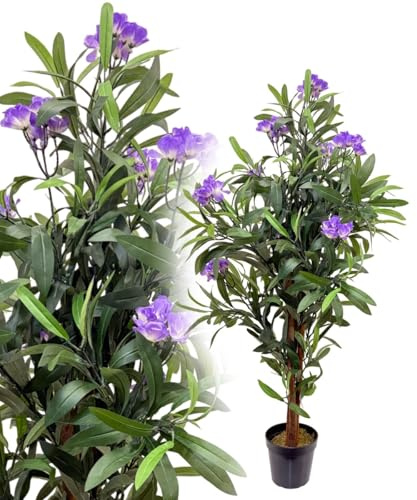 Oleander Lila 120 cm künstlich wie echt Kunstbaum Kunstpflanze Kunstblume Deko