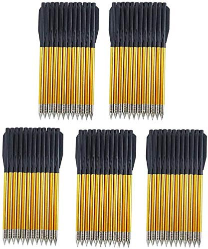 Huntingdoor 6,3 Aluminium Armbrust Pfeile Bolzen für 50 lb / 80lb Pistolenarmbrust Erwachsene Armbrust Jagd Präzisionsziel Armbrustpfeile 36/60 Pack (60 Stück)