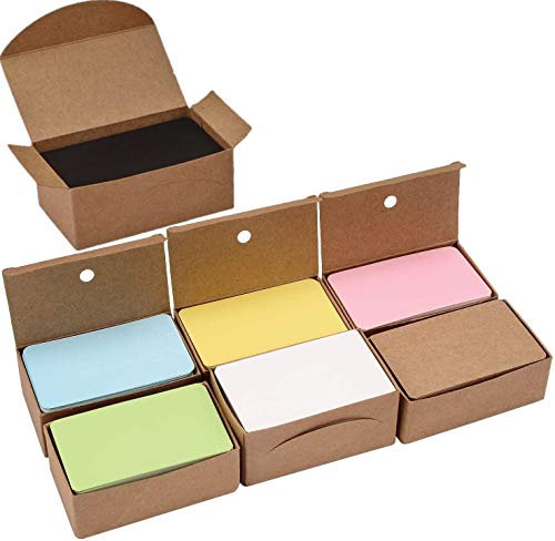 KAHEIGN 700Pcs Blanko Papier Karten, 7 Farben Kraftpapier Karten Mitteilungskarte Wortkarte Karteikarten DIY Papier Karten Ideal zum Graffiti Nachricht