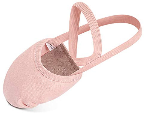 Tanzschuhe Halbsohlen Ballettschuhe Schläppchen Gymnastikschuhe für Kinder und Erwachsenen Rosa Small