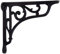 B&M Pair of Victorian Scroll Shelf Brackets 6 Inch Antique Black