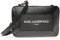 Karl Lagerfeld Paris Damen Ikons Crossbody Cross Body, schwarz metallic