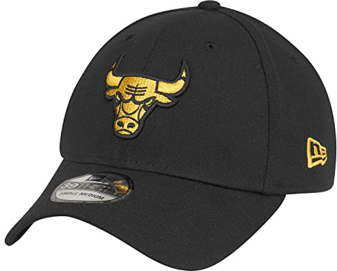 New Era 39Thirty Stretch Cap - Chicago Bulls schwarz - M/L