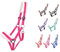 NETPROSHOP Solides Pferdehalfter gepolstert und verstellbar Gr. Mini Shetty bis Full u Kaltblut, Groesse:Mini Shetty, Farbe:Pink