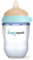 HappyMami - Biberon en Forme de Sein, Biberon 250 ml, Couleur Turquoise, Tétine en Silicone de Qualité Médicale, Double Système Anti-Colique, sans BPA, Lavable au Lave-vaisselle, Chauffe-biberon