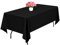 1 Packung Schwarz Polyester Tischdecken,153 x 260 cm rechteckige Tischdecke, waschbar und wiederverwendbar, Flecken- und knitterfest, für Hochzeit, Party, Bankett, Camping, Restaurant, Dekoration