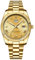JewelryWe Herrenuhr Edelstahl Leuchtend Uhr: 30m Wasserdicht Woche Datum Kalender Analog Quarz Armbanduhr Herren Gold Edelstahlarmband Uhr mit Leuchtzeiger & Gold römischen Ziffern Zifferblatt