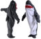 Piashow Hai Kostüm Hai Decke zum Anziehen- Shark Hoodie aus Superweichem Baumwolle, Hai Kostüm für Erwachsene Kinder, Hai Schlafsack, Shark Onesie für Cosplay (Dunkelgrau, 190CM (Höhe:155-170cm))