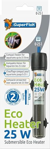 Superfish Eco Heater 25w : pour Aquarium jusqu'à 25 litres