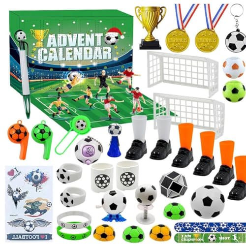 ARVALOLET Weihnachts-Adventskalender 2024, Fußball-Überraschungen for Kinder, Partygeschenke
