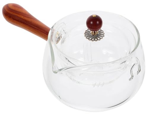 Ciieeo 360grado Tetera Portátil Giratoria Tetera De Vidrio Diseño Fácil De Limpiar