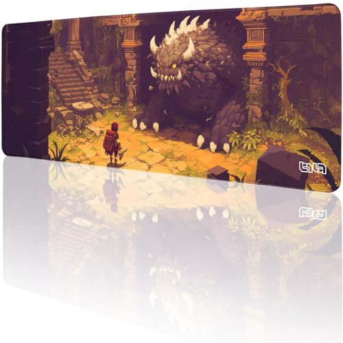 Tilt Grand Tapis de Souris Gamer XXL 80x30 cm | Tapis de Bureau Gaming Anti-Dérapant | Mouse Pad Imperméable pour PC et Accessoires Gaming | Tapis de Clavier (Boss Fight)