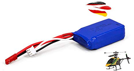 7.4V 850-mAh 2S Li-Po Akku JST-Stecker für RC ferngesteuerte V912 Hubschrauber, Auto, Fahrzeug, Boot, Drohne, Spielzeug, Lithium-Polymer Batterie kompatibel mit WL-Toys A949, A959, A969, A979, K929
