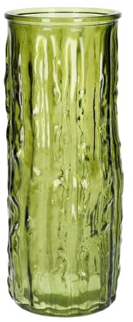 INNA-GLAS Dekovase ANJANKA aus Glas, grün, 25cm, Ø9,5cm - Blumenvase