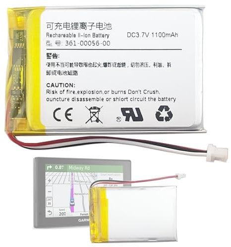 Aousavo 361-00056-00 Replacement Battery Compatible with Gar-min DriveSmart 5, 50 LMT-D, 51 LMT-D EU, 55, 61 LMT-S, 65 GPS Navigation Navi 361-00056-00