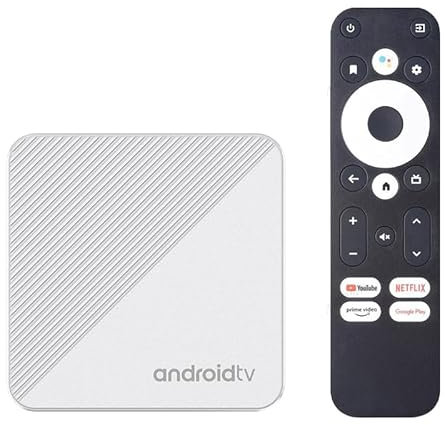 CHROX Android TV Box 14.0, Android TV Box Allwinner H313 Quad-Core Media Player, Supporta Wi-Fi 2.4Ghz 4K H.265 3D USB 2.0, Smart TV Box Set Top Box