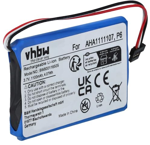 vhbw Akku kompatibel mit Tomtom Go 4FA60 | Essential, 610 GPS Navigation Navi (1100 mAh, 3,7 V, Li-Ion)