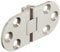 Gedotec Charnière Table Pliante - Pour Table de Cuisine, Machine à Coudre, Meuble Bureau, Plateau Rabattable - Charnière Invisible Plate en Métal Acier Nickelé Mate -30x65mm - 1 Pièce