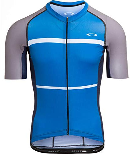 Oakley Men's Colorblock Road Jersey Shirts,Large,Atomic Blue