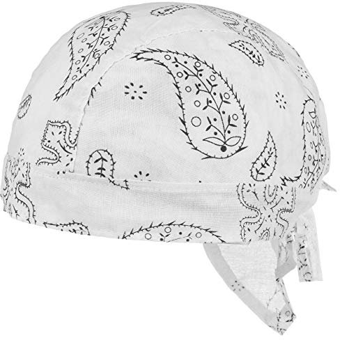 Lipodo Classic Pattern Kinderbandana - Bandana Kinder - 51-55 cm - Kopftuch aus Baumwolle Frühjahr/Sommer - Sommerbandana weiß One Size