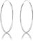 DTPsilver® 925 Sterling Silber Creolen Ohrringe - Klein/Mittelgroße/Groß - Dicke 1.2 mm - Durchmesser: 40 mm