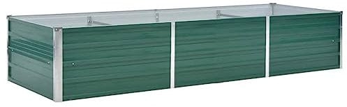 vidaXL Hochbeet Verzinkter Stahl 240x80x45 cm Grün Gartenbeet Pflanzbeet