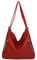 ITALYSHOP24.COM OBC Damen Tasche Rucksack 2 in 1 Umhängetasche Schultertasche Umhängetasche Daypack Leder Rucksacktasche Shopper Backpack Freizeitrucksack (Rot)