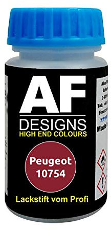 Stylo de retouche compatible avec Peugeot 10754 Rouge Lucifer Nacre vernis à séchage rapide peinture pour retouches peinture automobile