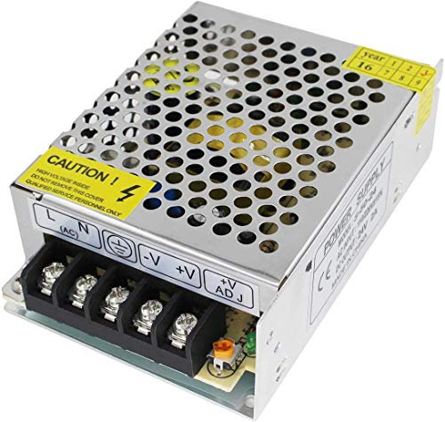 Alimentatore Trasformatore di Tensione Regolabile 110V/220V a DC 24V 2A 50W Modulo di Switching Display Power Supply Camera/Security System/LED Strip Light/Radio/Computer Project