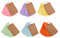 ewtshop® 300 Stück Lernkarten an Schlüsselring, 6 x 50 Blatt, 6 Verschiedene Pastellfarben, 9 x 5,5 cm, Karteikarten, Memokarten, Notizkarten