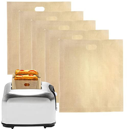 10PCS Sac De Grille-Pain Réutilisables Sac à Sandwich Grillé Sac Grille-Pain Micro-Ondes Antiadhésif Sac De Grille-Pain Et Four Sac à Toast Pour Toast Sandwich Snacks Micro-Ondes Grille-Pain 2 Tailles