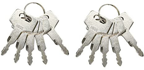 10 Pièces 17001-00019 180845 Clé de Contact H806 Clé de Démarrage pour Pelle Takeuch i Et Chargeur New Hollan d Pelle Geh l CTL Chargeur sur Chenilles Certains Cas e Mini Pelle