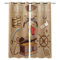 ADKMC Blickdichter Vorhang Mit Ösen, Pirat Papagei Schatz Schädel 140X100Cm Verdunkelungsvorhang, 2Er Set Gardinen, Polyester Für Schlafzimmer, Kinderzimmer, Wohnzimmer Dekoration