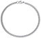 PROSTEEL Bracciale da Uomo a Catena Sottile Colore Argento 3.5mm Lungehzza 19 -Braccialetto Uomo Acciaio