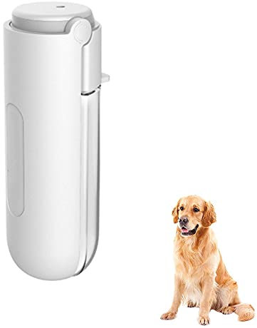 Srcasy Bouteille d'eau pour animaux de compagnie, Gourde pour Chat Chiens, Étanche, Voyage, 190 mm, Blanc, Chien, Grand