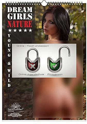 Sexy Nature Girls DIN A3 Kalender - Immerwährender Kalender Erotik Wald Natur - Seelenzauber