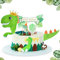 Kuchendeckel Dinosaurier, Dinosaurier Kuchenaufsatz, Dinosaurier Cupcake Topper, Dino Tortendeko, Dinosaurier Deko kuchen, Kinder JungeTortendeko, Für Kinder Junge Mädchen