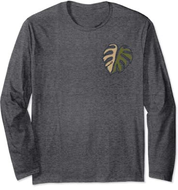 Monstera Leaf Monstera Deliciosa Pastell Strichkunst Langarmshirt