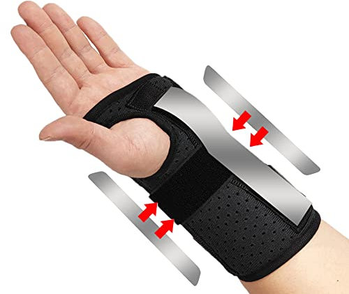 TOFBS Handgelenkstütze Verstellbar Atmungsaktiv Handgelenkbandage Handgelenkschiene Handgelenkstütze Für Schmerzen Und Verletzungen(Left X Black)