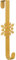 TRIXES Christmas Snowflake Gold Wreath Hanger - Front Door Hook for Xmas and Winter Decoration - Christmas Wreath for Home, Office, or Xmas Party Front Door - Outdoor Decoration