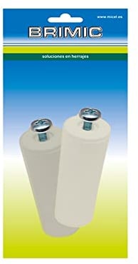 MICEL 91781 Lot de 2 butées pour volet roulant avec vis en métal 6 métriques en plastique ivoire, 60 x 20 mm