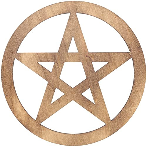 TOPBATHY Pentagramm Holz Wanddeko Praktische Altar Ornament Geschnitzt Dekoration