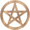 TOPBATHY Pentagramm Holz Wanddeko Praktische Altar Ornament Geschnitzt Dekoration