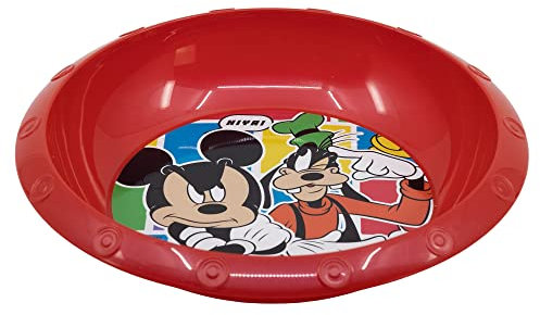 Cuenco infantil reutilizable de plástico de Mickey Mouse