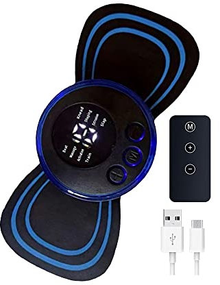 CNANRNANC Elektrische Nackenmassagegeräte, Mini Cervical Massager, Tragbares elektrisches Nackenmassagegerät Rücken-Halswirbelstimulator-Massagegerät mit Fernbedienung (1)