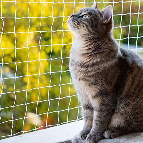 EN AyuL Katzennetz für Balkon, Katzen, Sicherheitsnetz, Anti-Flucht-Haustier-Sicherheitszaun, Katzenschutznetz, Katzenfensterschutz, Anti-Fall-Balkonnetz (2 x 10 m)