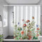 Ttincceer Rideau de Douche Champignon 183x183cm Fleur Sauvage Champignon Papillon Rideau de Bain Feuilles d'eucalyptus Vert Sauge Rideau de Baignoire imperméable
